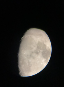 moon view from a telescope