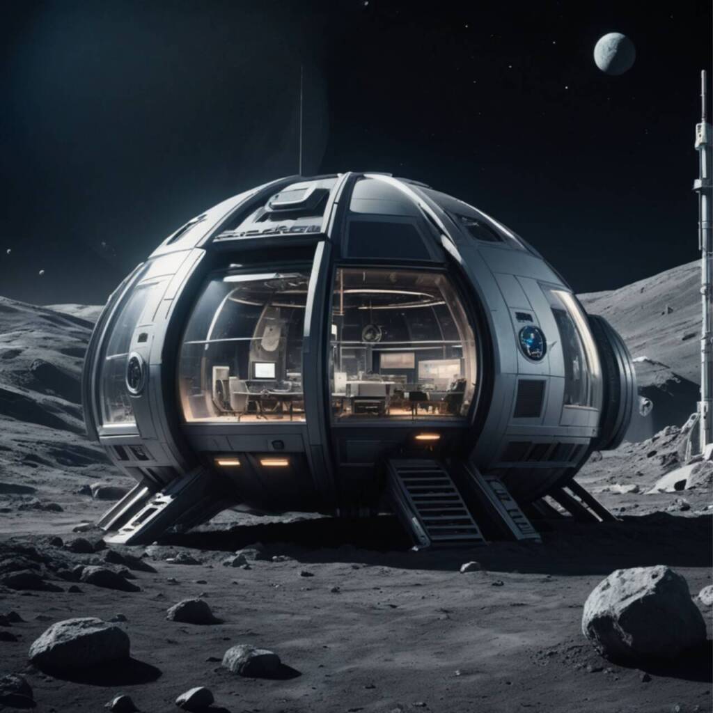 A settlement on the moon