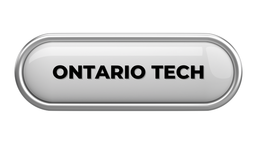 silver button says Ontario Tech