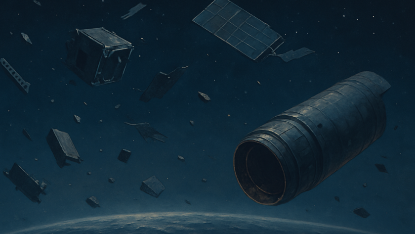 AI generated image of Space Debris